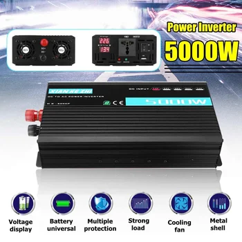 

5000W 12/24/48/60/72V TO 220V Car Inverter 5000W Max Modified Sine Wave Power Inverter Voltage Transformer Converter