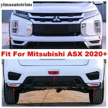 ABS Chrome Exterior Refit Kit For Mitsubishi ASX 2020 2021 Front Rear Bumper Fog / Parking Brake Lights Lamps Frame Cover Trim