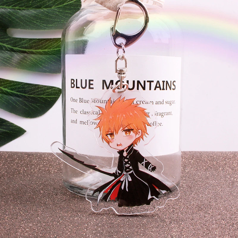 Брелок для ключей в стиле аниме брелок BLEACH Kurosaki Ichigo с акриловой фигуркой модель