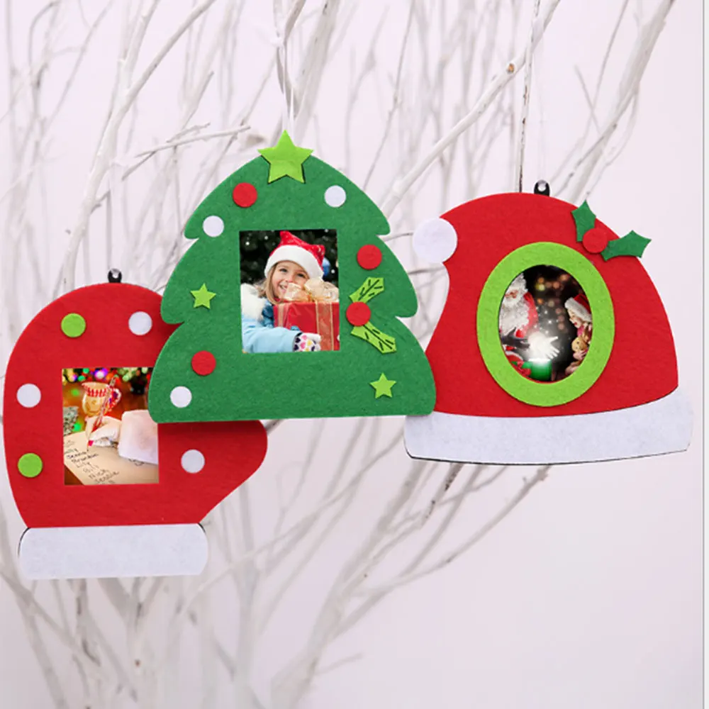 Fashion Latex Christmas Photo Frame Album Tree Ornaments Table Decorations