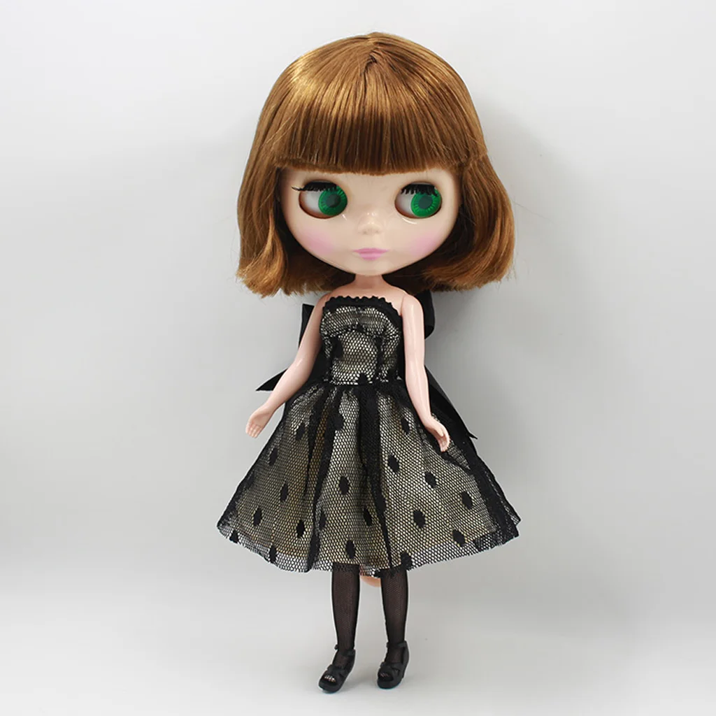 Lovely Two-layer Dress Bowknot Skirt Stocking Suit Clothes for 12