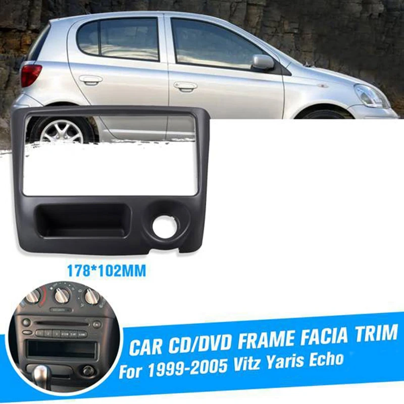 2 DIN Автомобильный Радио Facia для Toyota Yaris Echo Vitz 1999 2005 DVD стерео CD панель приборная