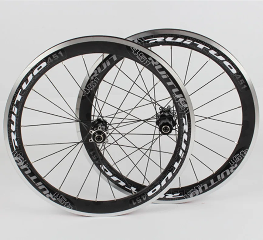 451 black hub RT 20*1-/8 451 диск/V тормоз колесная прямая тяга Передняя 2 задняя 5 герметичный подшипник ступицы колеса алюминиевый сплав обод 100/135 мм - Color: 451 black hub