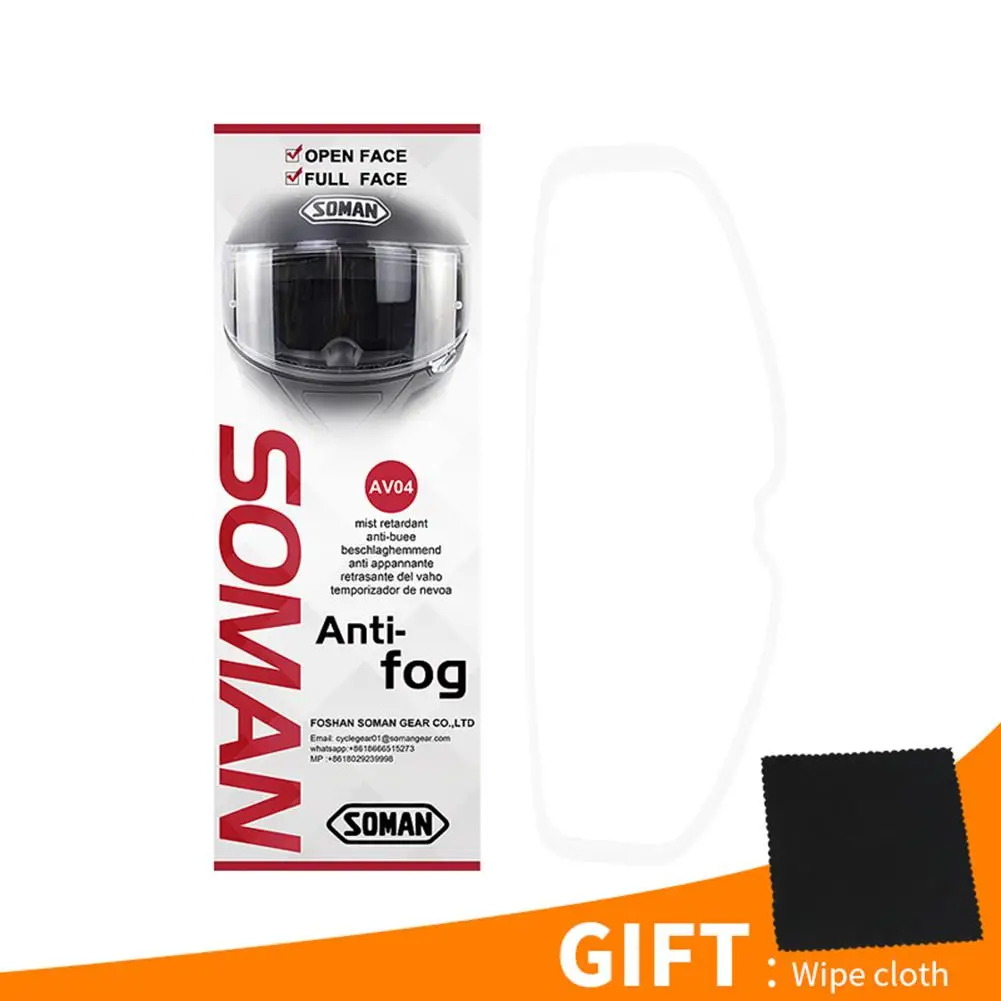 

Universal Anti-fog Patch Visor Lens for Motorcycle Full Open Face Helmet Lens Anti-fog Film Motorcross Moto Lens Antifog Film