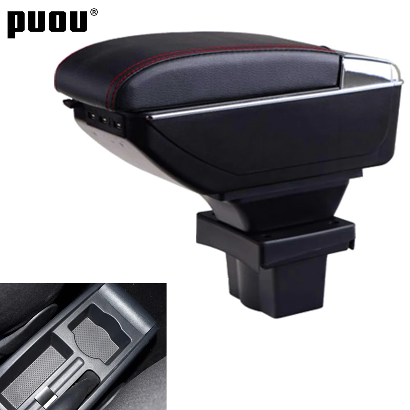 Armrest box For Skoda Yeti Octavia A5 MK2 Dual layer heighten central Store content storage ashtray USB Charging | Автомобили и