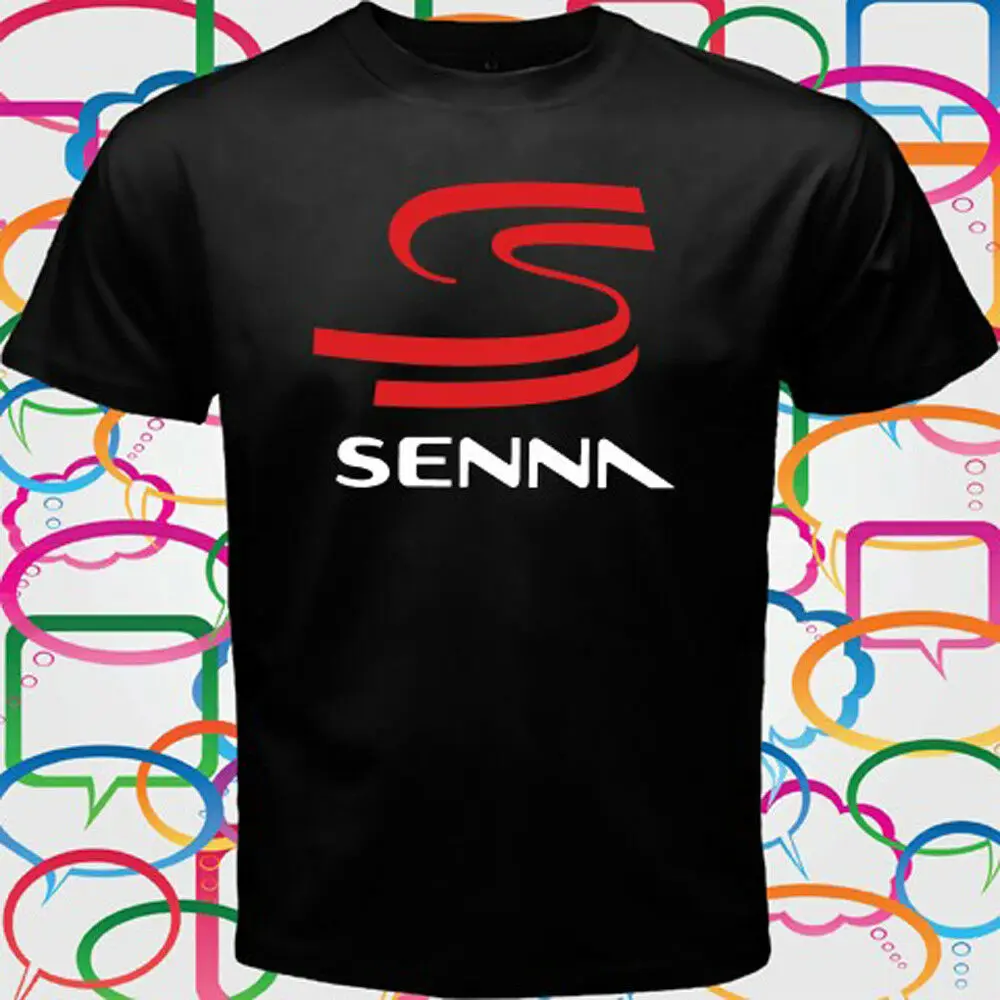 F-1 Legend AYRTON SENNA гоночный логотип мужская Черная Футболка размер S до 3XL | Мужская