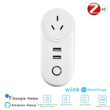 Умный дом ZIGBEE 3,0, Wifi розетка, Интеллектуальный переключатель с 2 usb-портами, 100-240 В, разъем дистанционного голосового управления, работает с подмигиванием Echo Plus