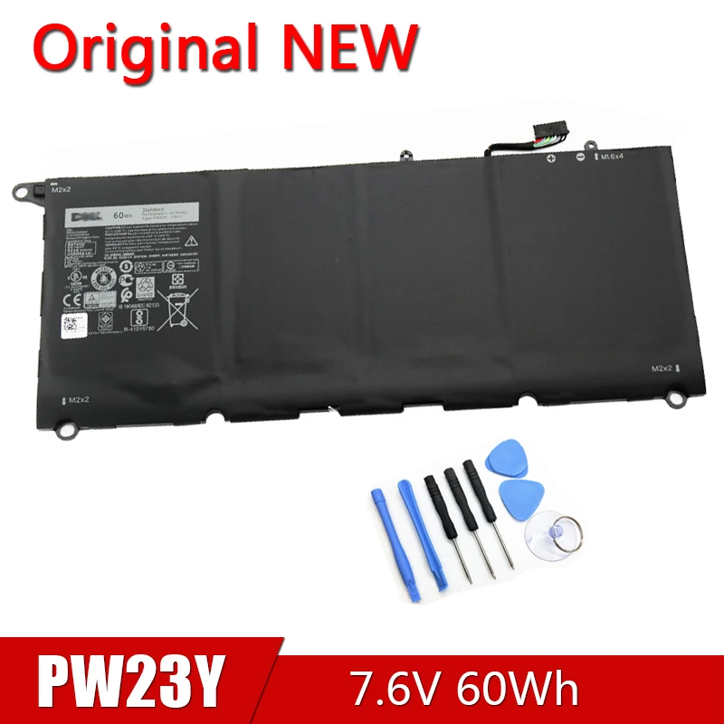 Новый оригинальный аккумулятор PW23Y для ноутбука DELL XPS 13 9360 серии RNP72 TP1GT 7 6 в 60 Вт/ч |