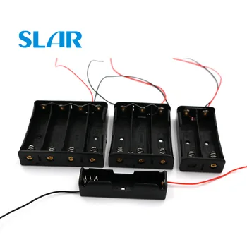 

1 2 3 4 18650 Battery Holder Connector Storage Case Box With Wire Cable Series Parallel connection 3.7V 18650 Lithium Battery