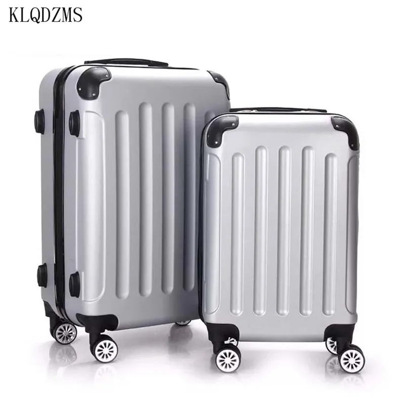  KLQDZMS ABS+PC 20''24 inch Suitcase on wheels rolling luggage Students carry on Cabin trolley Suitc