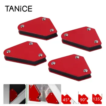 

TANiCE 4 Pcs Strong Powerful Magnets Weld Holders Right Angle Square Soldering Welding Magnet 90 Degree for Separate Steel Sheet