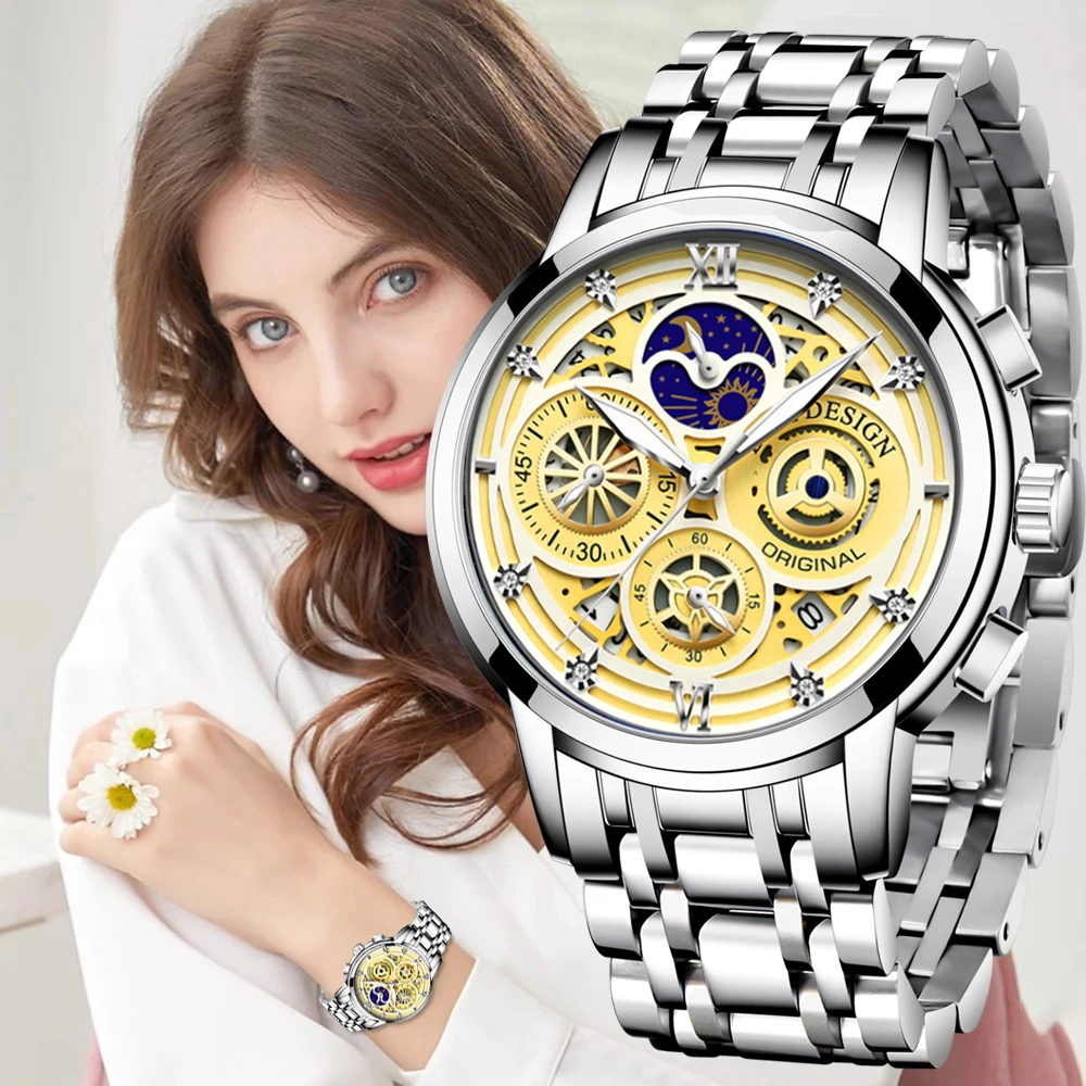 LIGE 2021 New Fashion Women Watches Ladies Top Brand Luxury Creative Steel Women Bracelet Watches Female Quartz Waterproof Watch