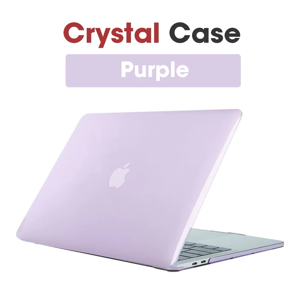Чехол для ноутбука Apple Macbook Mac book Air Pro retina, новинка, сенсорная панель 11, 12, 13, 15 дюймов, Жесткий Чехол для ноутбука, чехол 13,3, чехол - Цвет: Crystal Purple