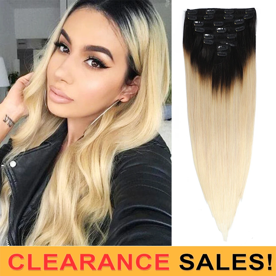 MRS HAIR пряди эффектом деграде (переход от темного к Цвета 150g 20 &quotКлип В Пряди