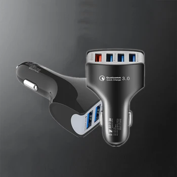 

Charging 4 USB Car Mobile Phone Charger Quick Charge 3.0 Car Cigarette lighter 7A QC3.0 Turbo Fast Car-charger