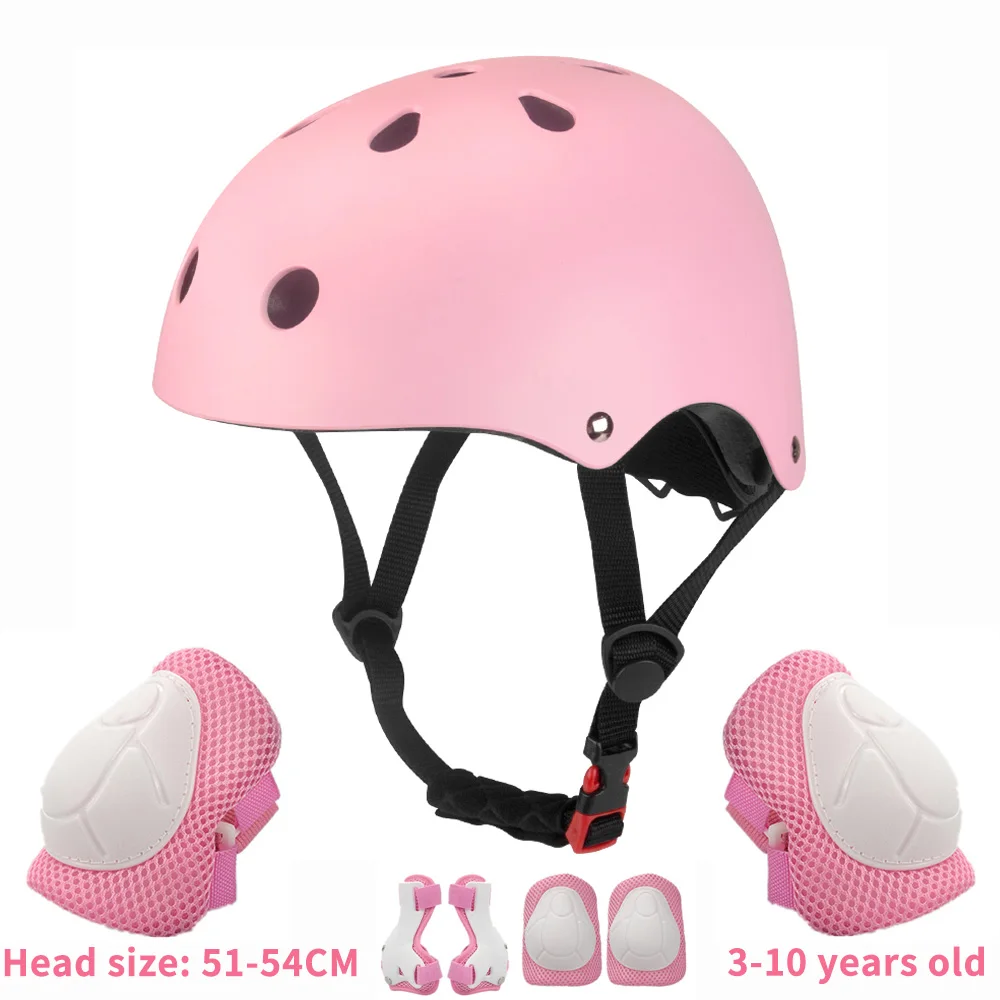 Details about   US Kids Cycling Protection 7Pcs Adjustable Helmet Knee Wrist Guard Elbow Pad Set