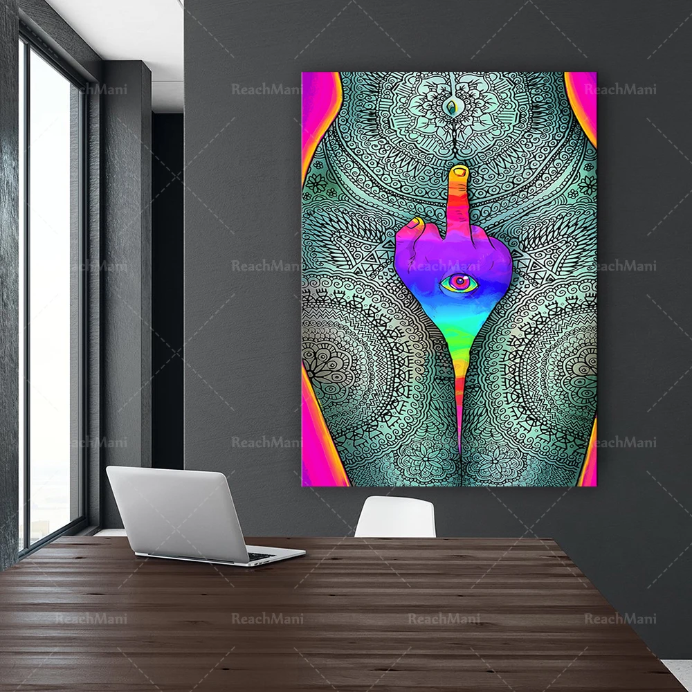 N-654 Psychedelic Trippy Visual Mind Abstract Hot Wall Poster Art 20x30 24x36IN 