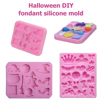 

Halloween Silicon Mold Chocolate Pudding Mold Soap 3D Cake Mold Cupcake Candy Chocolate Mould Cake Decoration Baking Tool