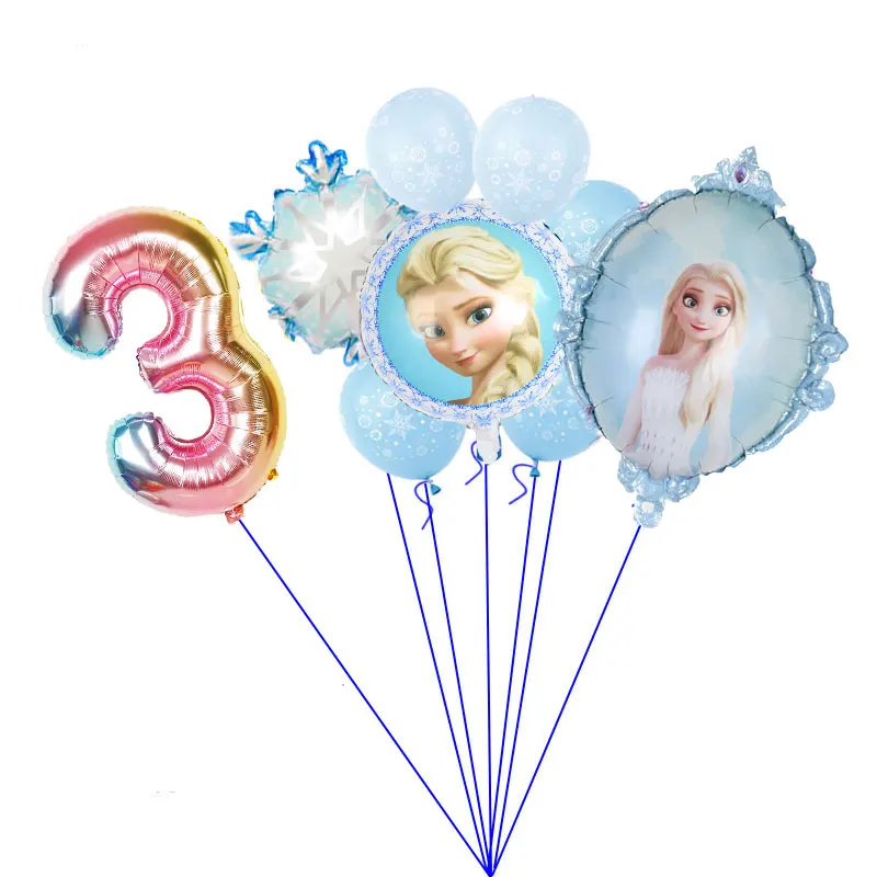 Гелиевые воздушные шары Elsa Disney фольгированные с цифрами 32 дюйма для девочек