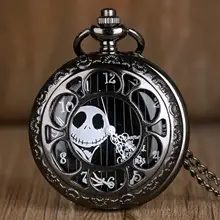 Антикварные рождественские карманные часы с цепочкой Sally Jack Skellington Fob часы ожерелье мужские женские подарок