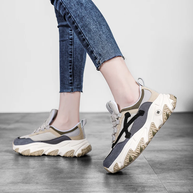 

Super fire thick-soled daddy shoes female spring autumn ins tide brand wild feet small comfortable breathable and wear-resistant