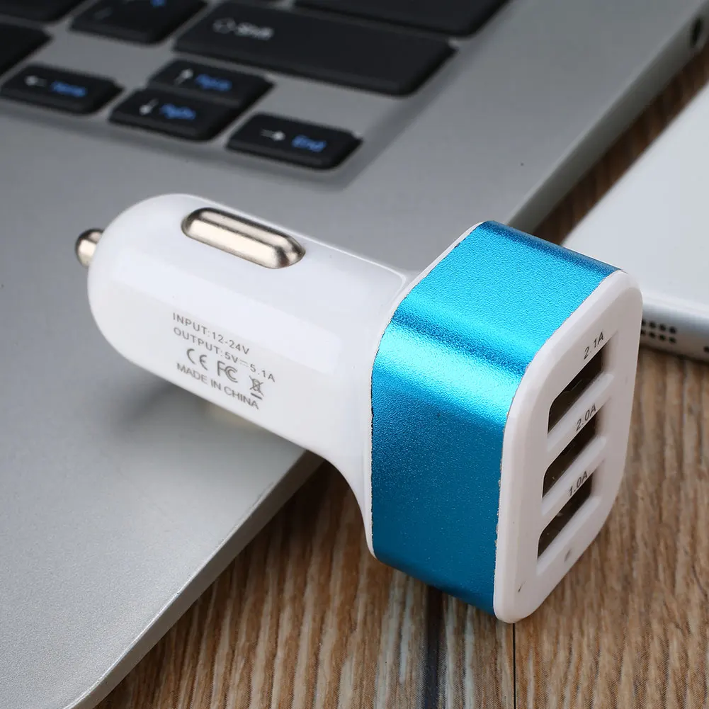 3 USB Автомобильное зарядное устройство большой динамик автомобильное зарядное устройство мобильный телефон универсальное автомобильное зарядное устройство адаптер для розетки