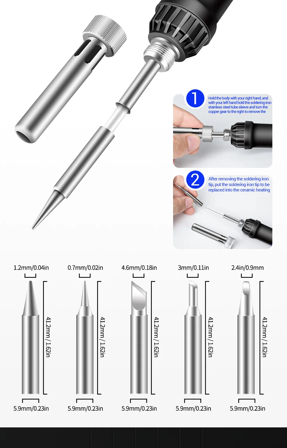 SL103/SL102/SL101 60W Digital Electric Soldering Iron Kit Temperature Adjustable 220V 110V Welder Tool Soldering Tips Rework hot air soldering