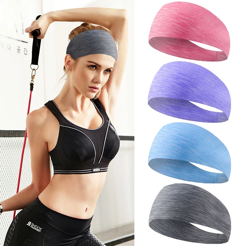 

yoga hair bands Sports Hair with Lycra Breath Conducting Sweat Belt Running Fitness Yoga Dance Sweat Band
