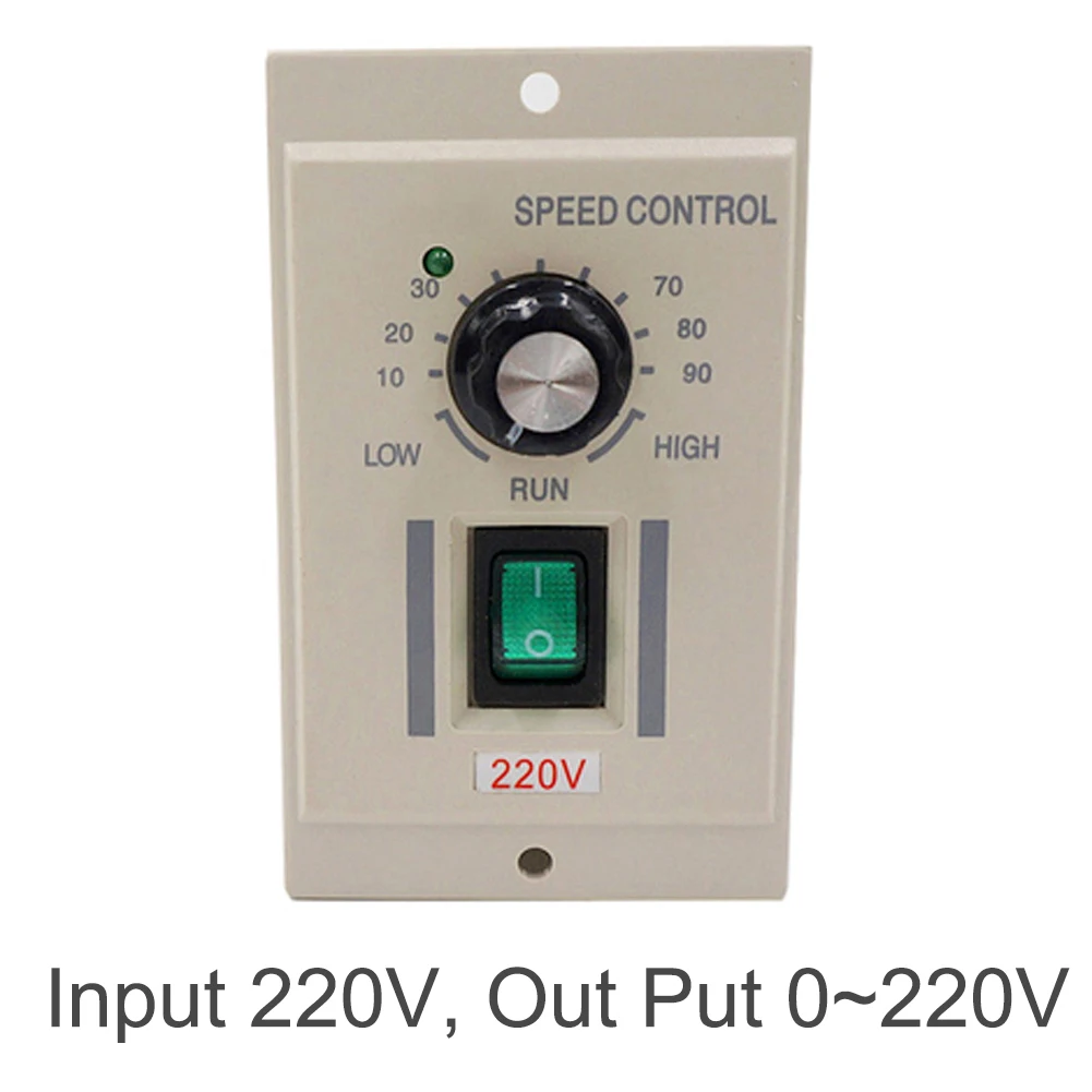 

Alternating Current 220V Speed Control Controller for 400W Knob Voltage Motor Controller Variable Stepless Speed Regulation