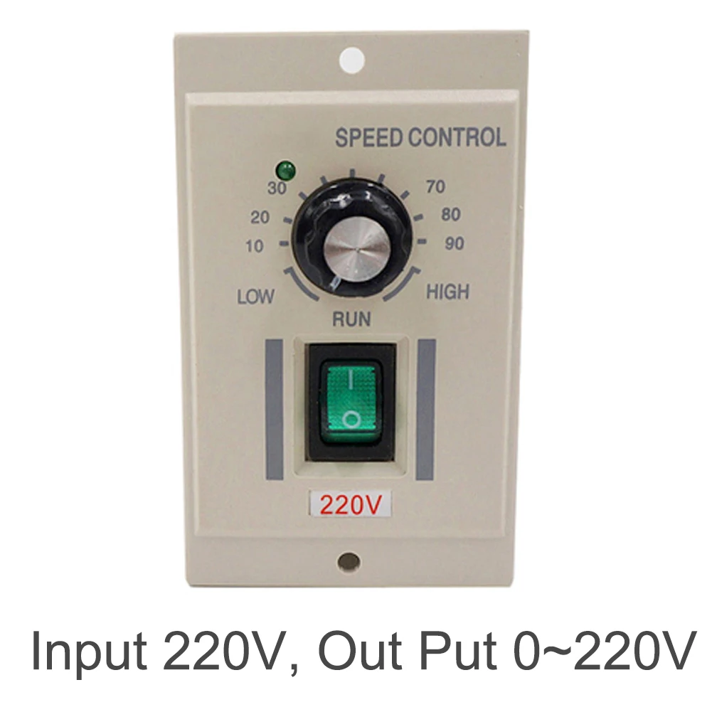 AC 220V Speed Knob Control Voltage Controller For 400W Motor Output DC 0-220V DE 