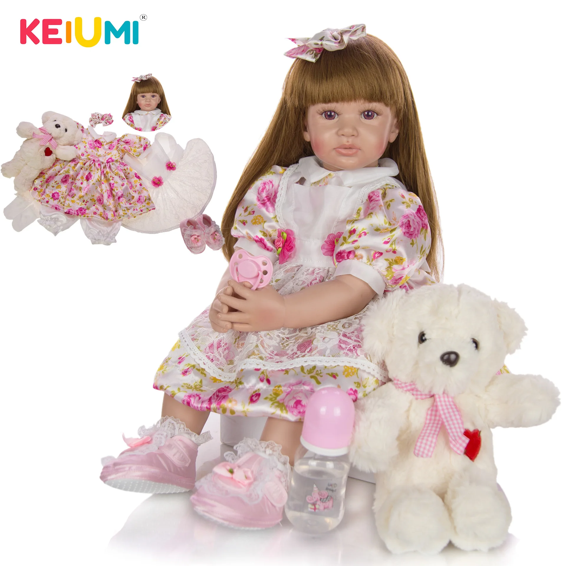 

Keiumi 24-Inch Reborn Baby Doll Reborn Baby Cloth Body Model Infant Hot Selling