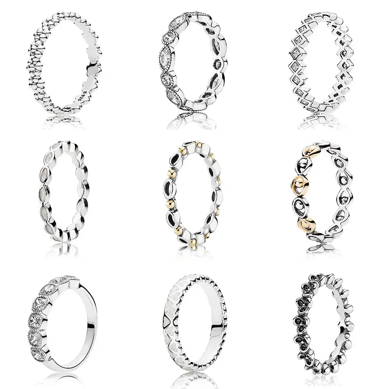 

Alluring Briliant Marquise Ring With Crystal 925 Sterling Silver Signature Ring For Women Wedding DIY Europe Jewelry