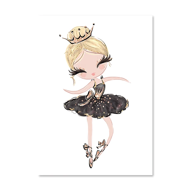 Little-Princess-Ballerina-Canvas-Poster-Pink-Swan-Print-Painting-Nursery-Wall-Art-Posters-Ballet-Girl-Picture (3)
