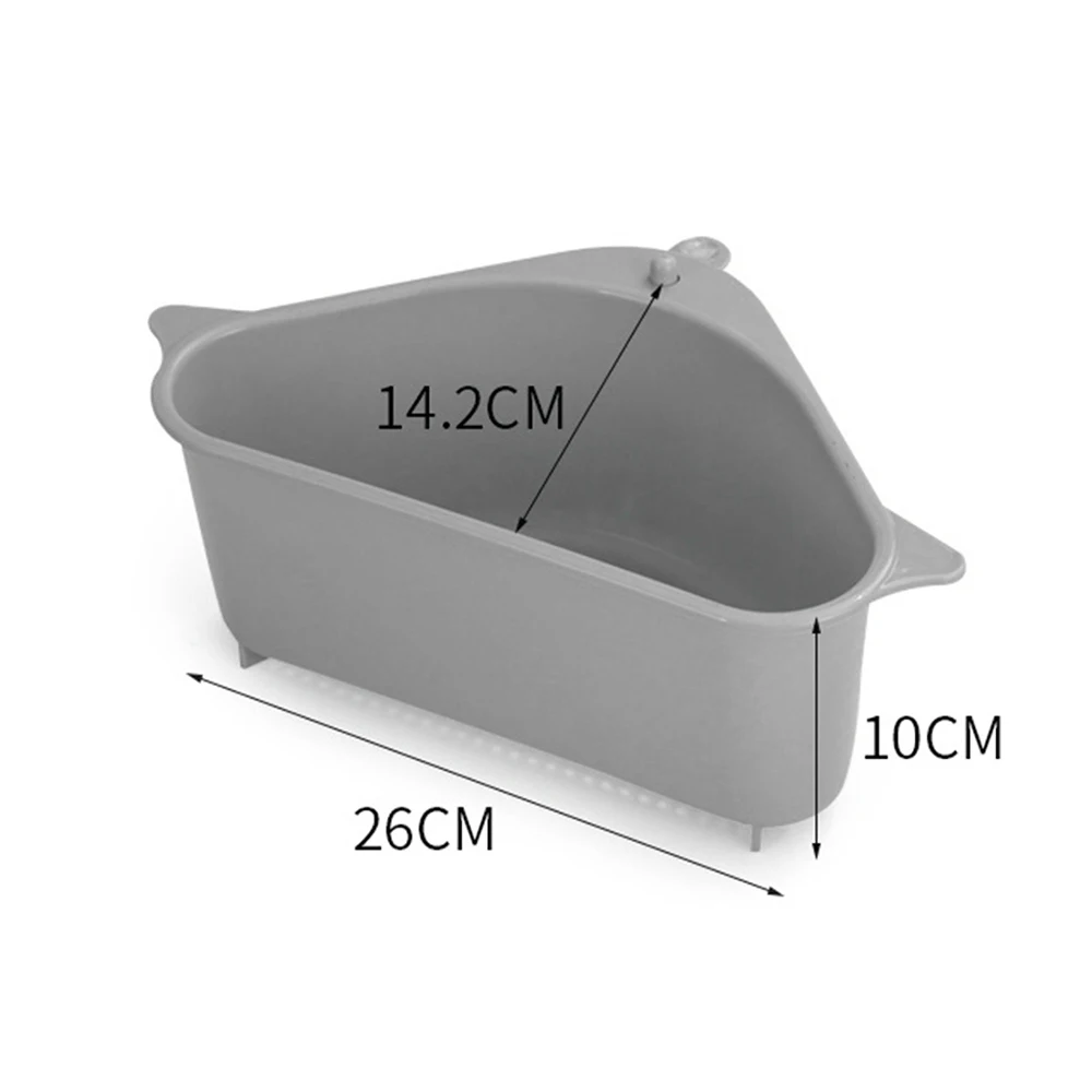 

Triangle Sink Drain Shelf Storage Holder Rack Kitchen Sucker Corner Mounted Tool