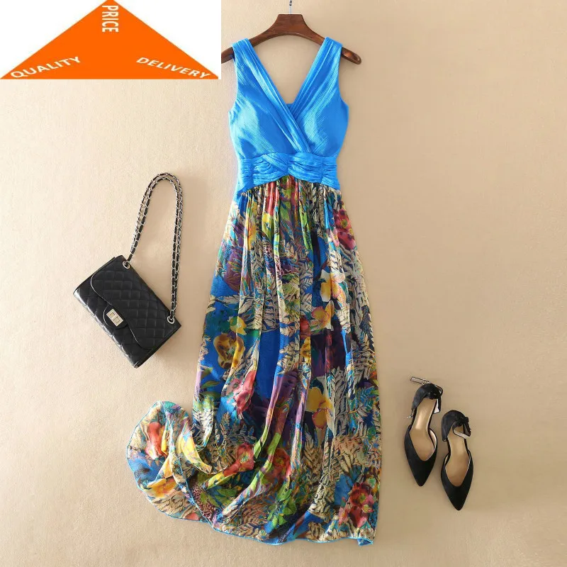Женское длинное платье без бретелек Boho летние пляжные Вечерние платья из 100%