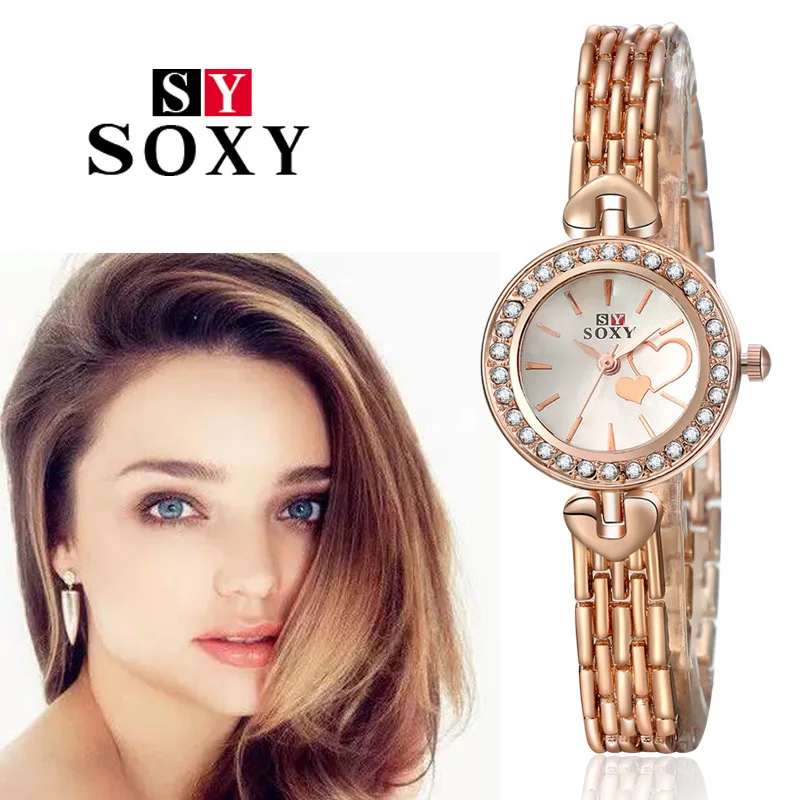 

AliExpress Hot Selling Women's Alloy Bracelet Watch Fashion Women's Quartz Watch Top Grade Girl'S Watch
