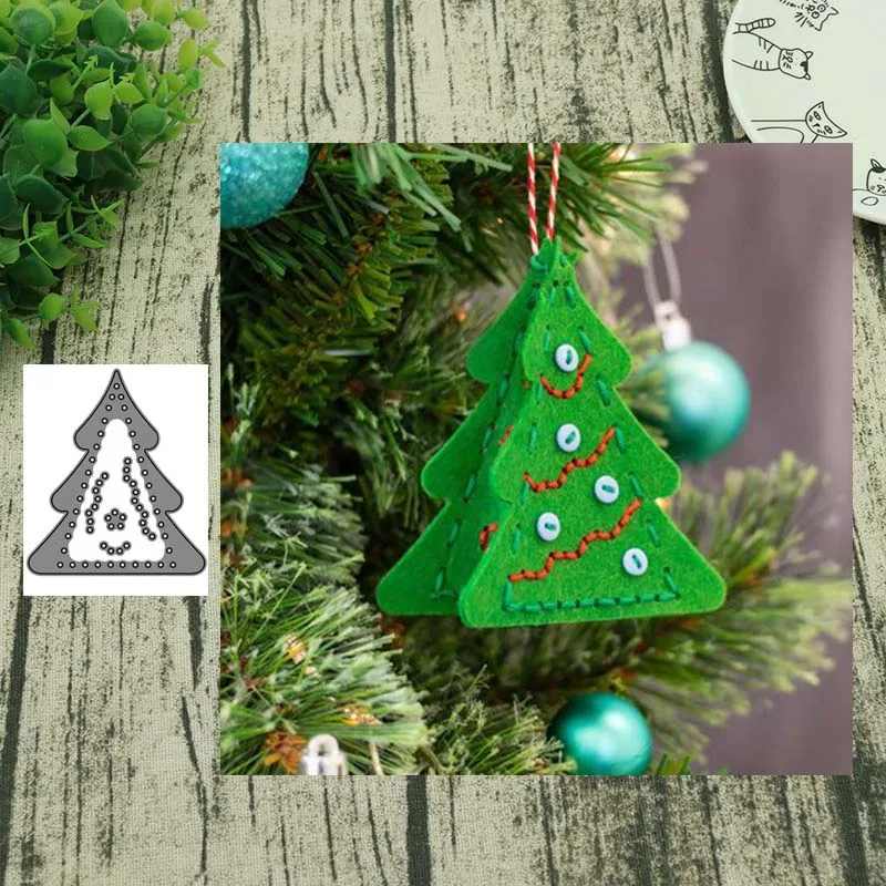 

Christmas tree pendant Metal Cutting Dies Scrapbooking For Paper Embossing Frame Card Dies Set