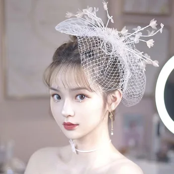 

Lace Mesh Yarn Fascinated Hairpins for Women Fedoras Fascinator Hair Pins Wedding Hair Ornaments Hair Clips Hair Accessories