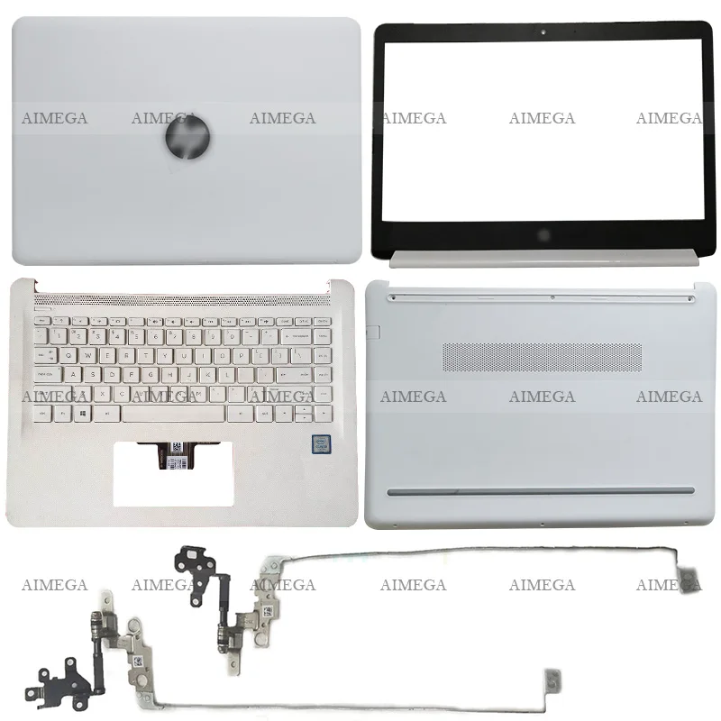 

Original Laptop LCD Back Cover/Front Bezel/Hinges/Palmrest/Bottom Case For HP 14-BP 14-BP660NA White