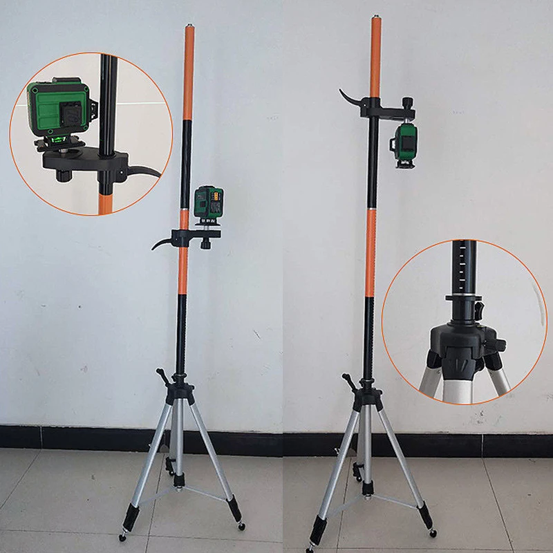 3,3 м телескопическое крепление для выравнивания потолка удлинение кронштейн для лазерного уровня 1/4 дюйма лазерное крепление