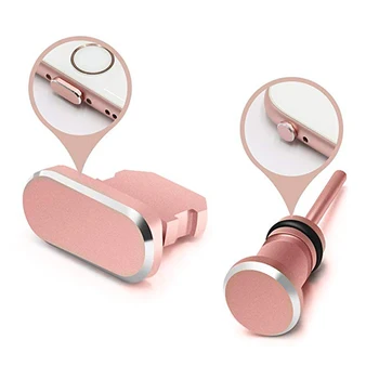 

Metal Charging Port 3.5mm Earphone Jack USB Dust Plug Set For iPhone XS Max XR X 8 7 7 6 6S Plus 5 5s Mini Anti Dust Cap Stopper