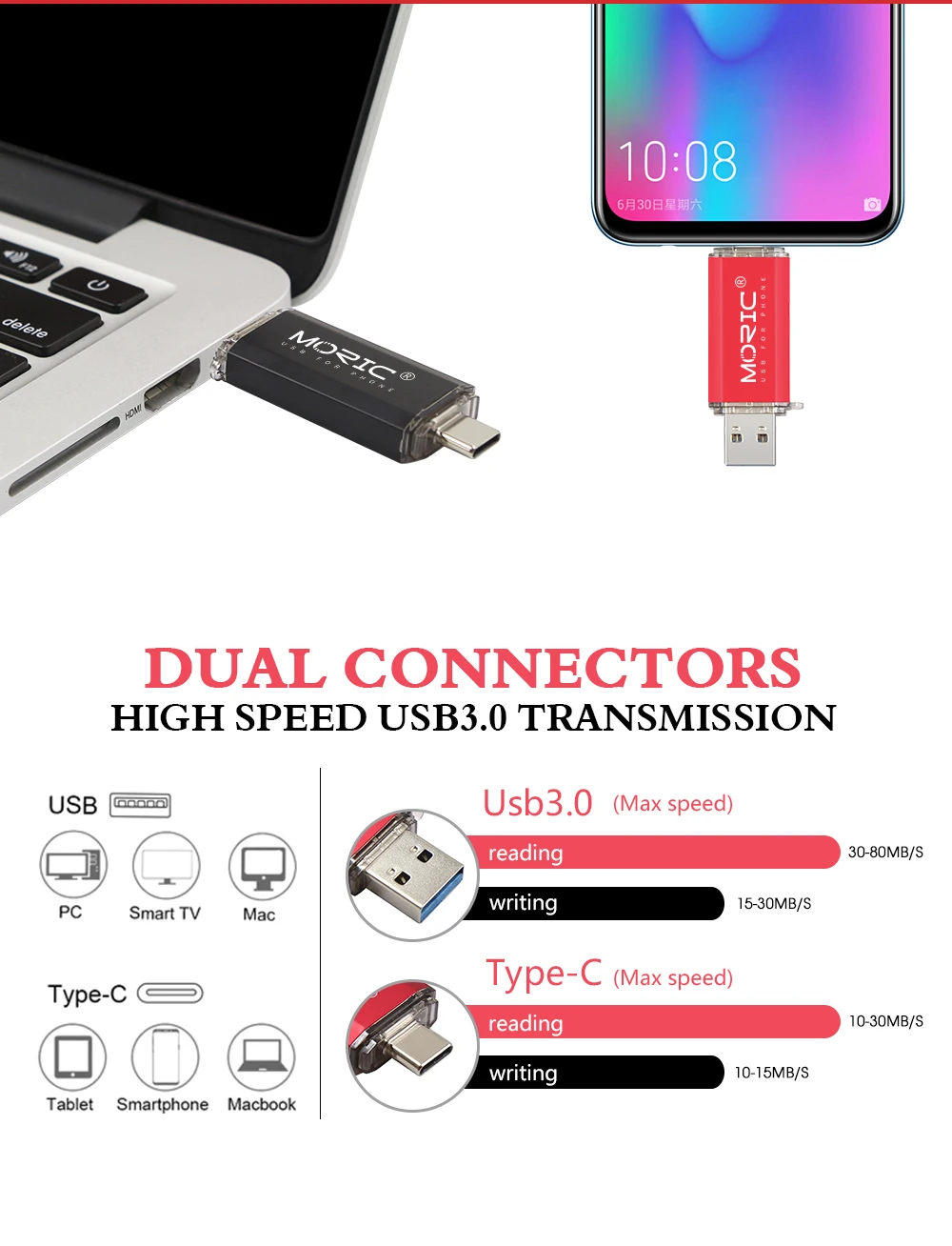 Usb флеш-накопитель OTG type C 3,0, 128 ГБ, 64 ГБ, 32 ГБ, 16 ГБ, USB флеш-накопитель 256 ГБ, usb 3,0, высокоскоростной флеш-накопитель для устройств type-C