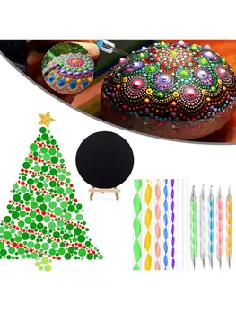 

15pcs Christmas Tree Mandala Dotting Tools Point Drill Stick Pen Acrylic Rod M0XB