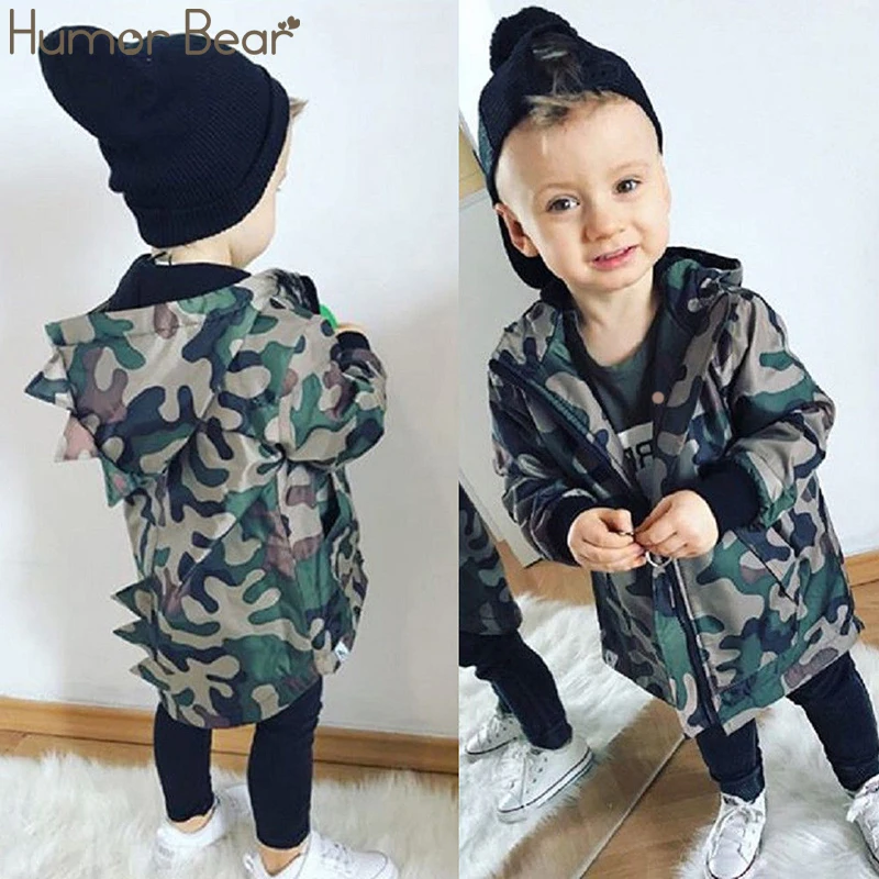 

Humor Bear 2019 Autumn Winter New Casual Toddler Kid Baby Boy Camouflage Jacket Zipper Coat Top Hooded Outwear 1-5Y