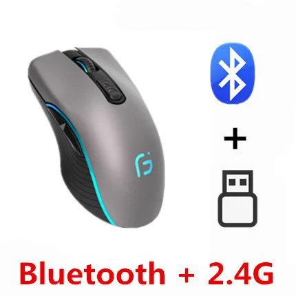 KuWFi Computer Mouse Bluetooth 4.0+2.4Ghz Mouse Wireless Dual Mode 2 In 1 2400DPI Ergonomic Portable Optical Mice for PC/Laptop good wireless mouse Mice