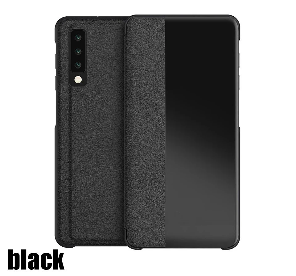 black Кожаный флип-чехол для samsung s10 s8 s9 plus, умный чехол для samsung galaxy note 10 plus, чехол s 8 9 note10 10+ fundas coque - Цвет: black