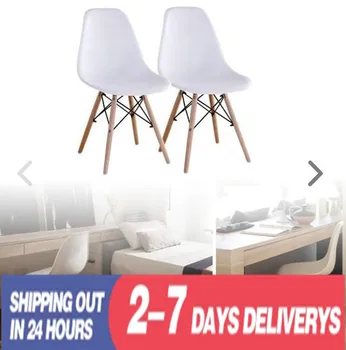 

2pcs Nordic Medieval Retro Style Dining Chairs Solid Wood Feet Beech Wood Suitable For Kitchen Dinings Room Home Furniture HWC