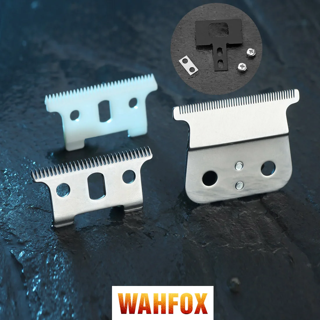 WAHFOX Replacement Blade Set 32 Teeth Professional Hair Trimmer for Andis GTO,GO,SL,SLS,LS,LS2 Clipper 5