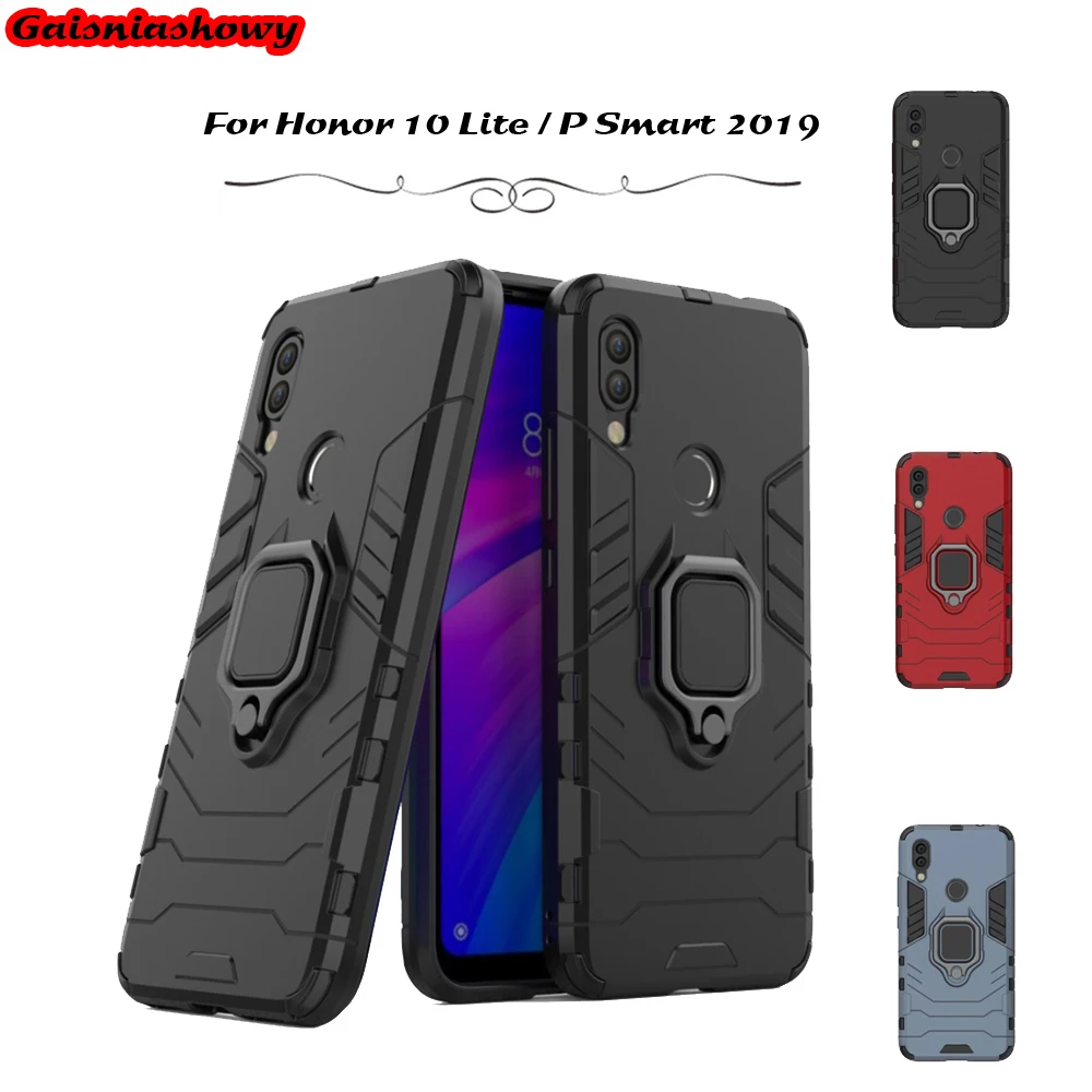 Защитный чехол для huawei Honor 10 Lite магнитный автомобильный держатель резиновый