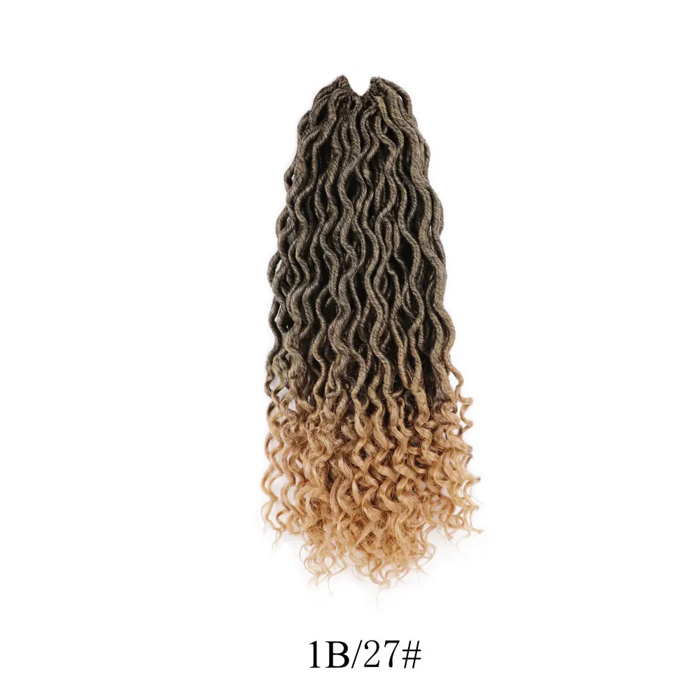 COSYCODE волна воды искусственные локоны в стиле Crochet волосы для наращивания 18 дюймов Синтетические кудрявые Косы черный Бургунди коричневый 24 корня